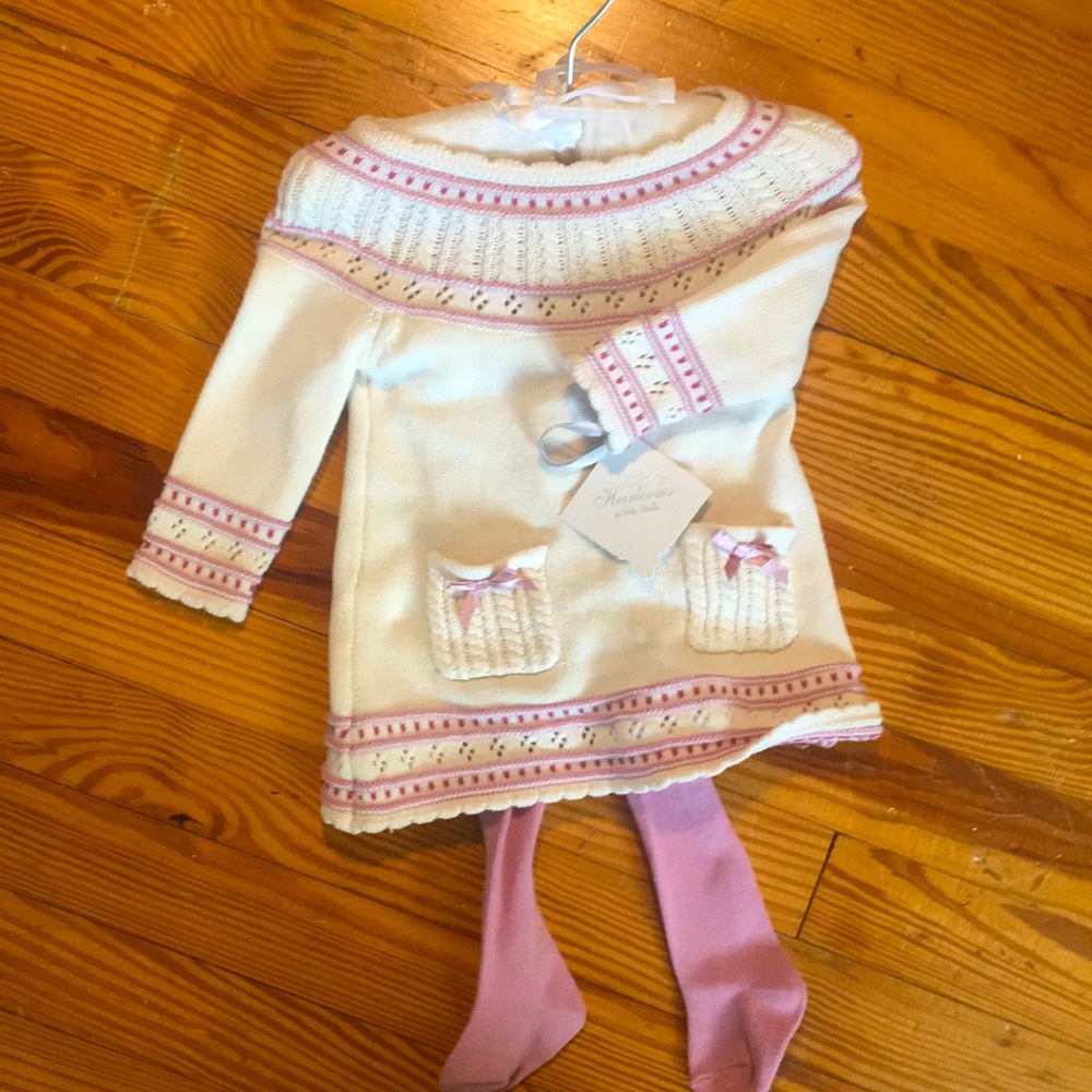NWT sweater dress and tights matching set